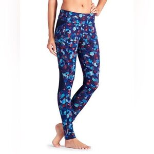 Athleta Be Free Mesh Geometric Triangle Print Full Length Leggings